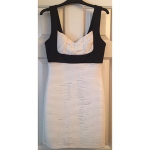 Ruffle Black and White Dress